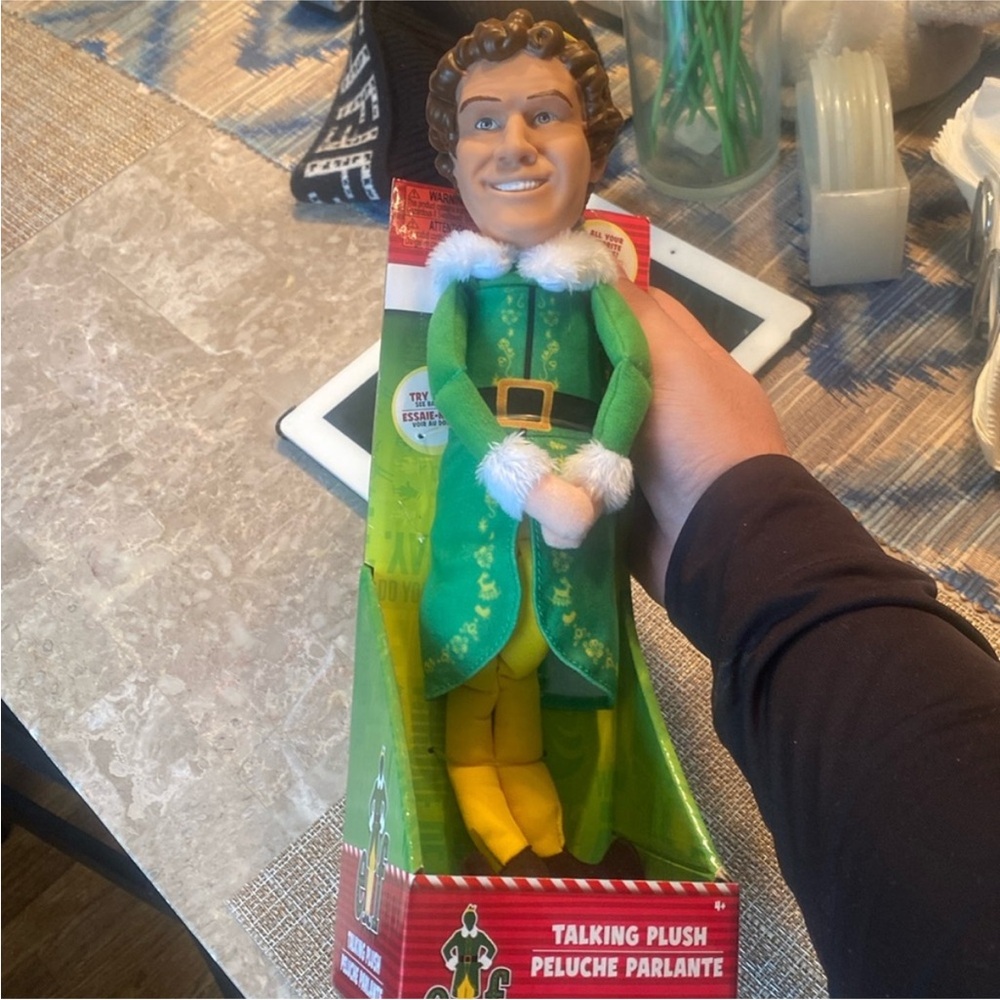 Talking Plush Buddy Elf Doll in Green and Yellow